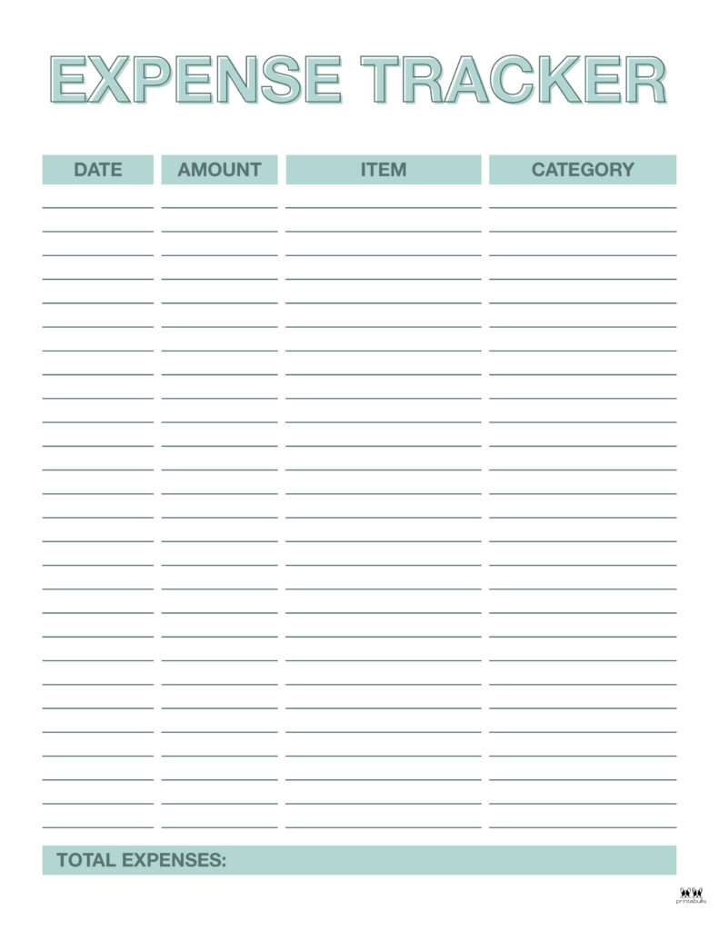 Business Expense Tracking Sheet