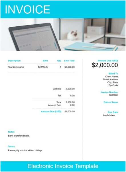 Free Electronic Invoice Templates