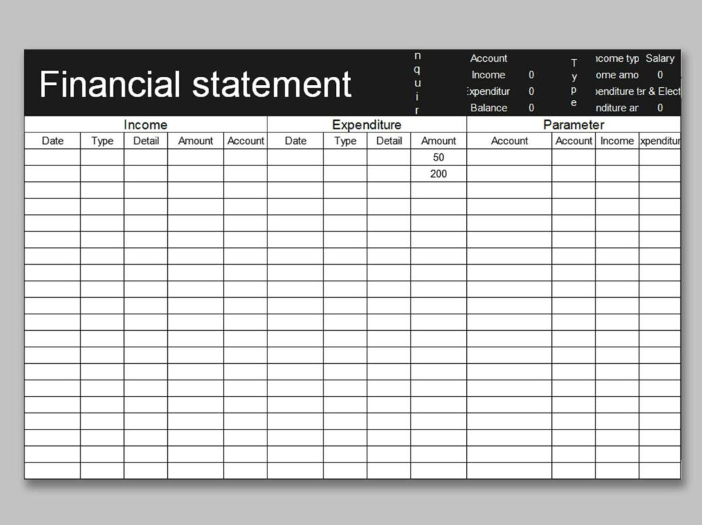 Profit and Loss Statement Template Small Business, Financial Statement For Small