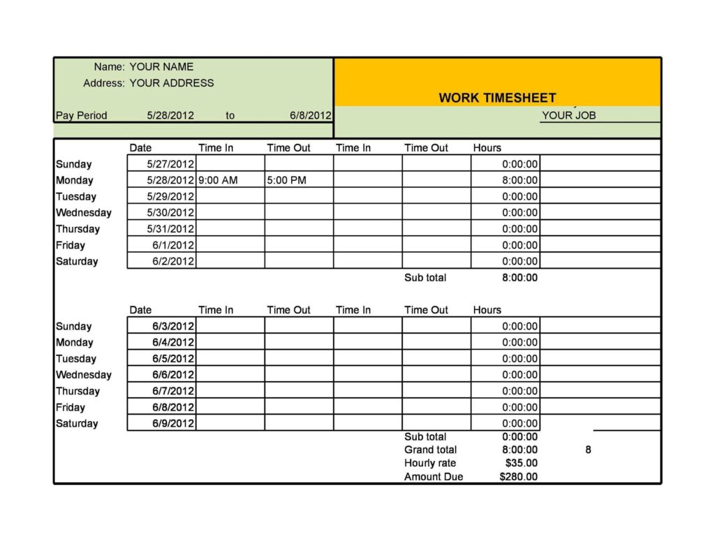 sample timesheets for employees and excel employee timesheet template